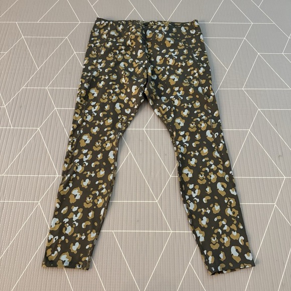 Pact Women's Leggings Size XXL Organic Cotton Pockets Leopard Print - Picture 1 of 7